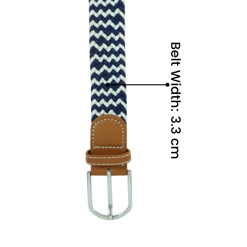Blue Braided Belt for Men