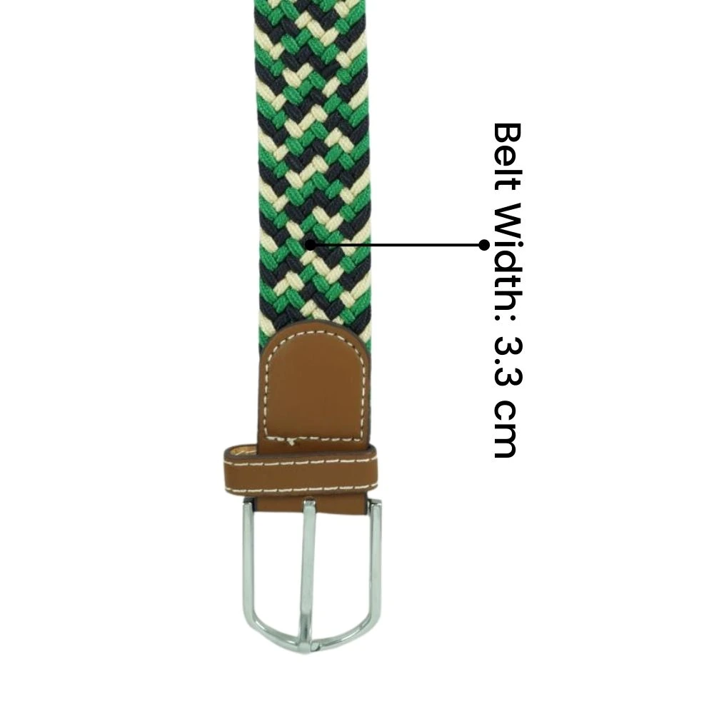 Green Braided Belt for Men