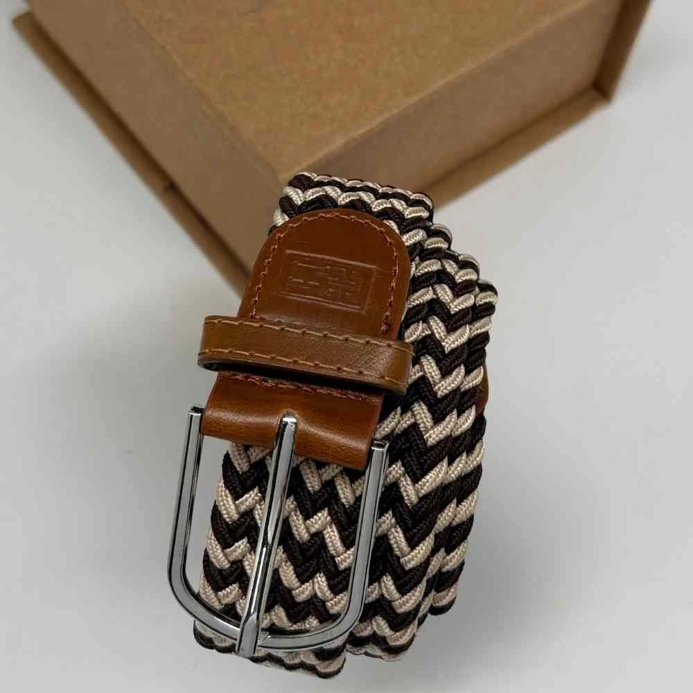Brown Braided Belt for Men