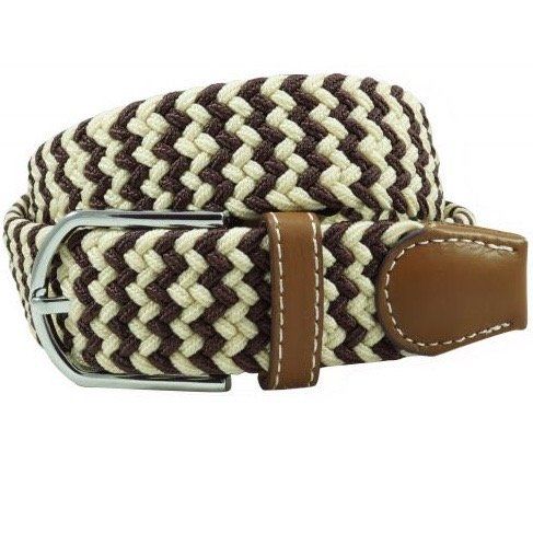 Brown Braided Belt for Men