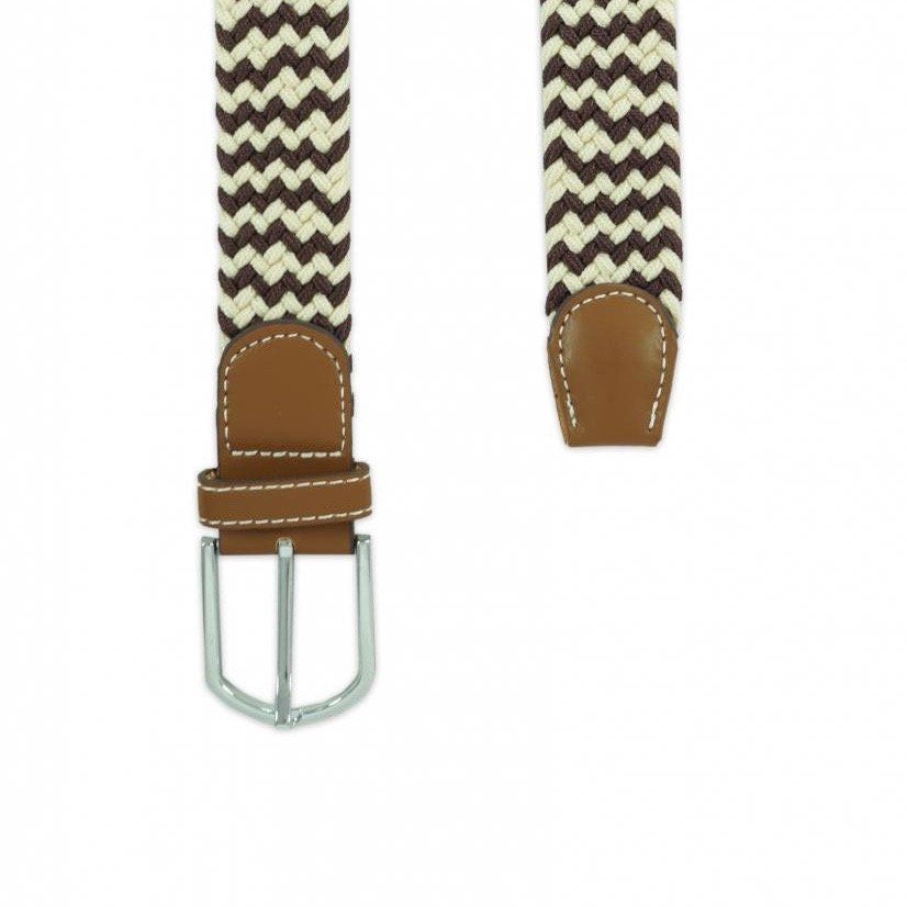 Brown Braided Belt for Men