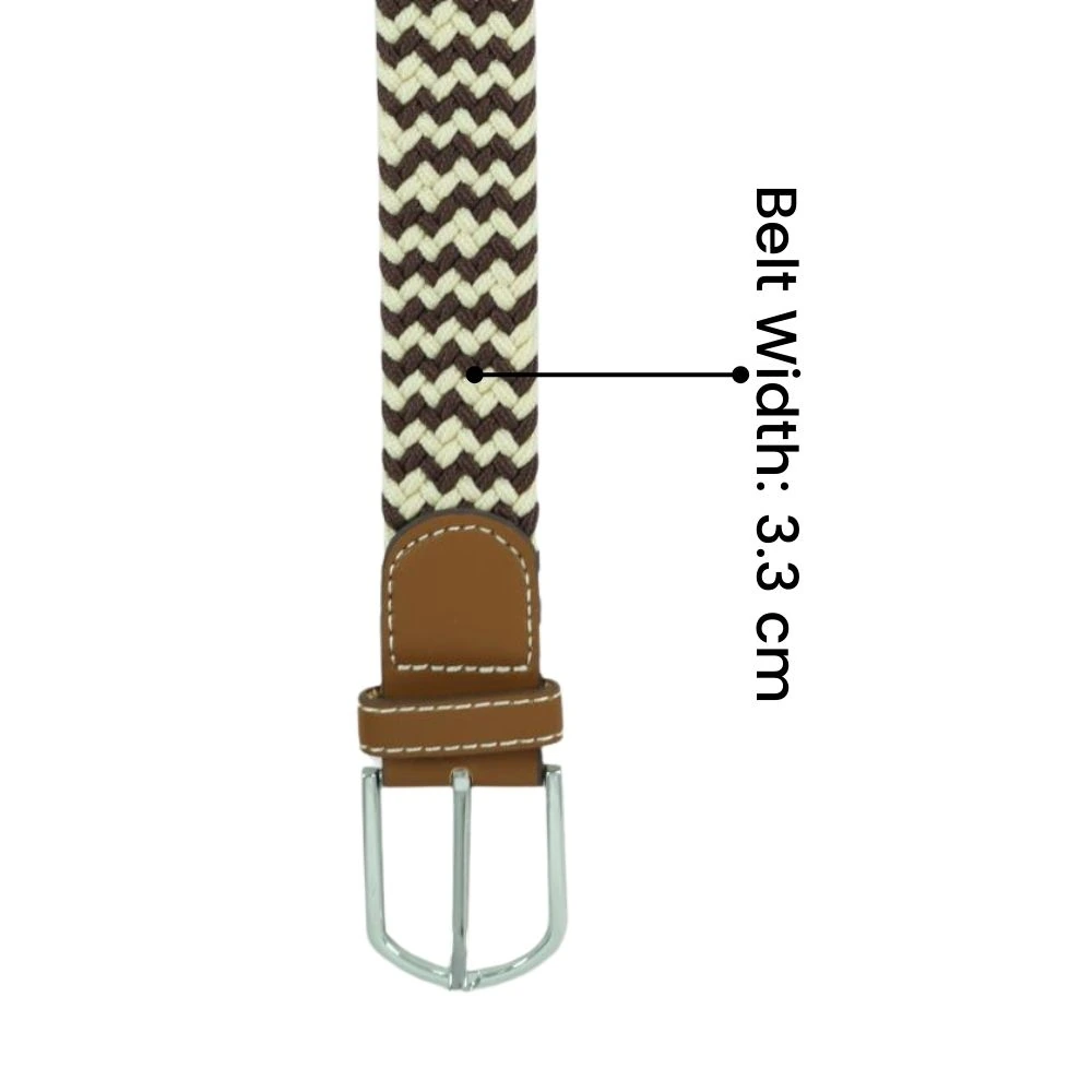 Brown Braided Belt for Men