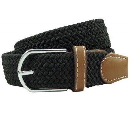 Black Braided Belt for Men
