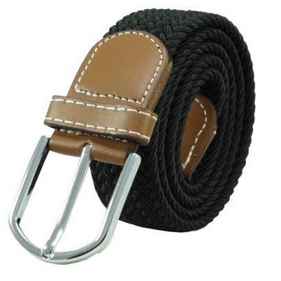 Black Braided Belt for Men