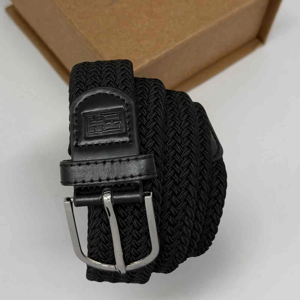 Black Braided Belt for Men