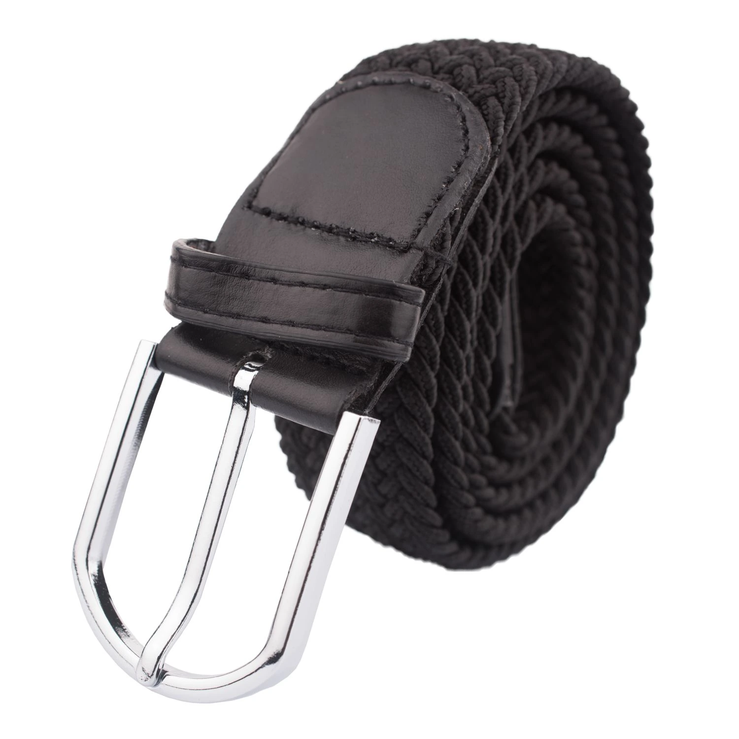 Black Braided Belt for Men