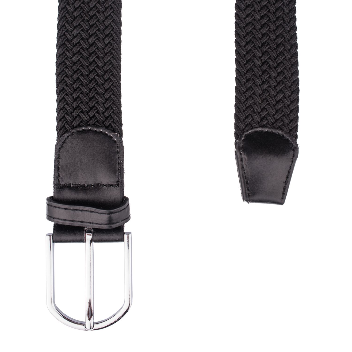 Black Braided Belt for Men