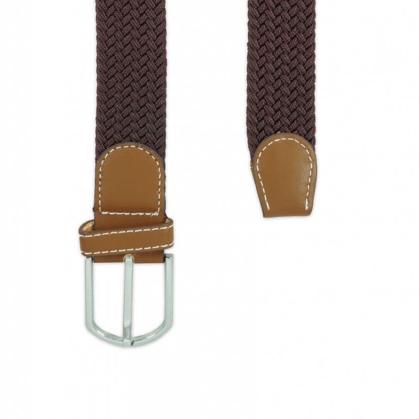 Brown Braided Belt for Men