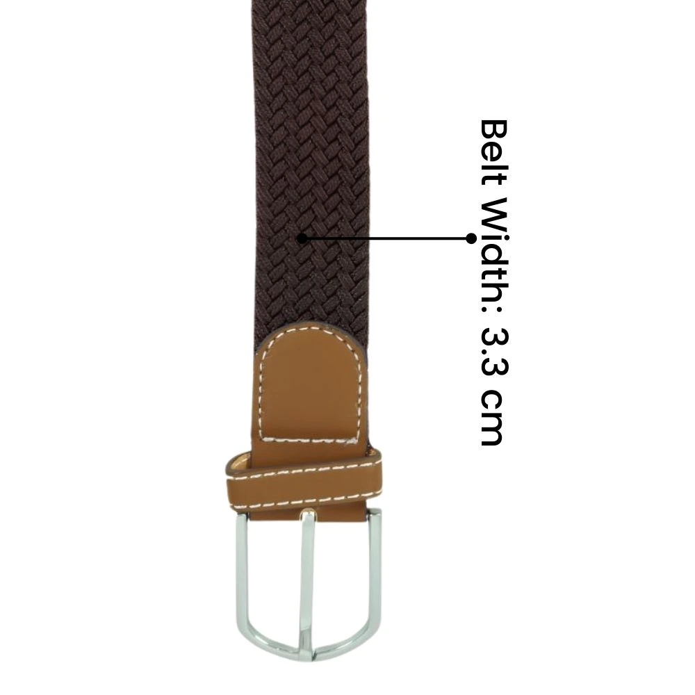 Brown Braided Belt for Men