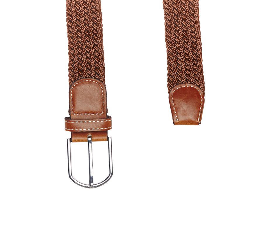 Brown Braided Belt for Men
