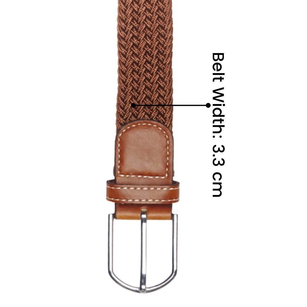 Brown Braided Belt for Men