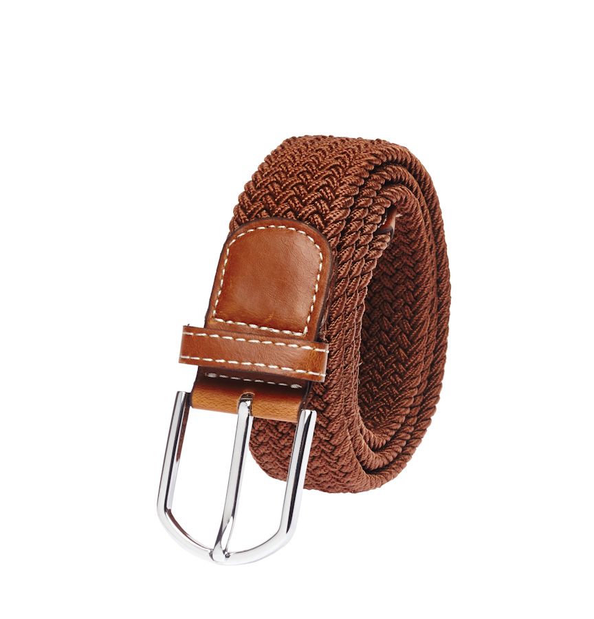 Brown Braided Belt for Men