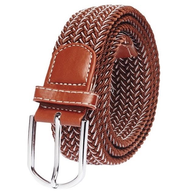 Brown Braided Belt for Men