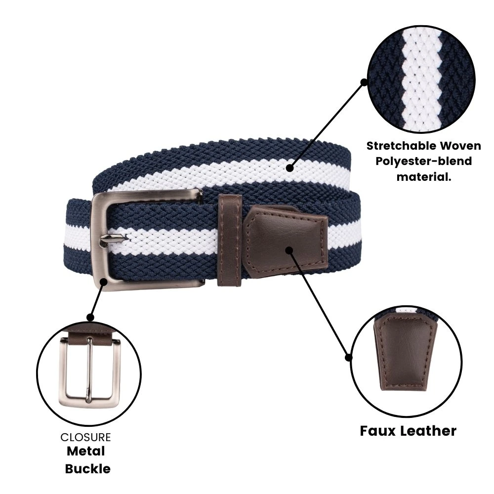 Blue Braided Belt for Men