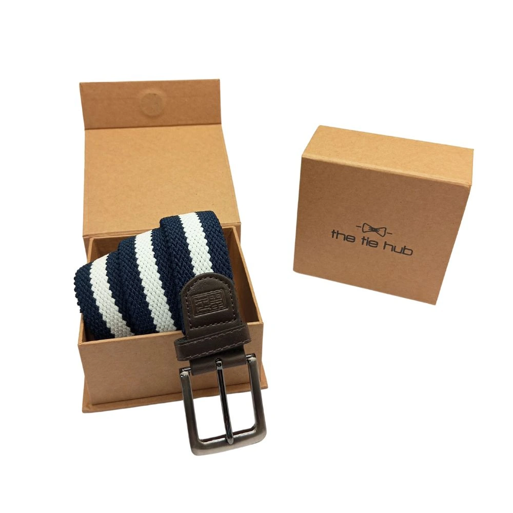 Blue Braided Belt for Men