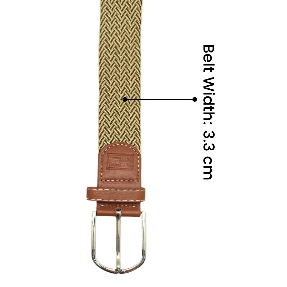Yellow Braided Belt for Men