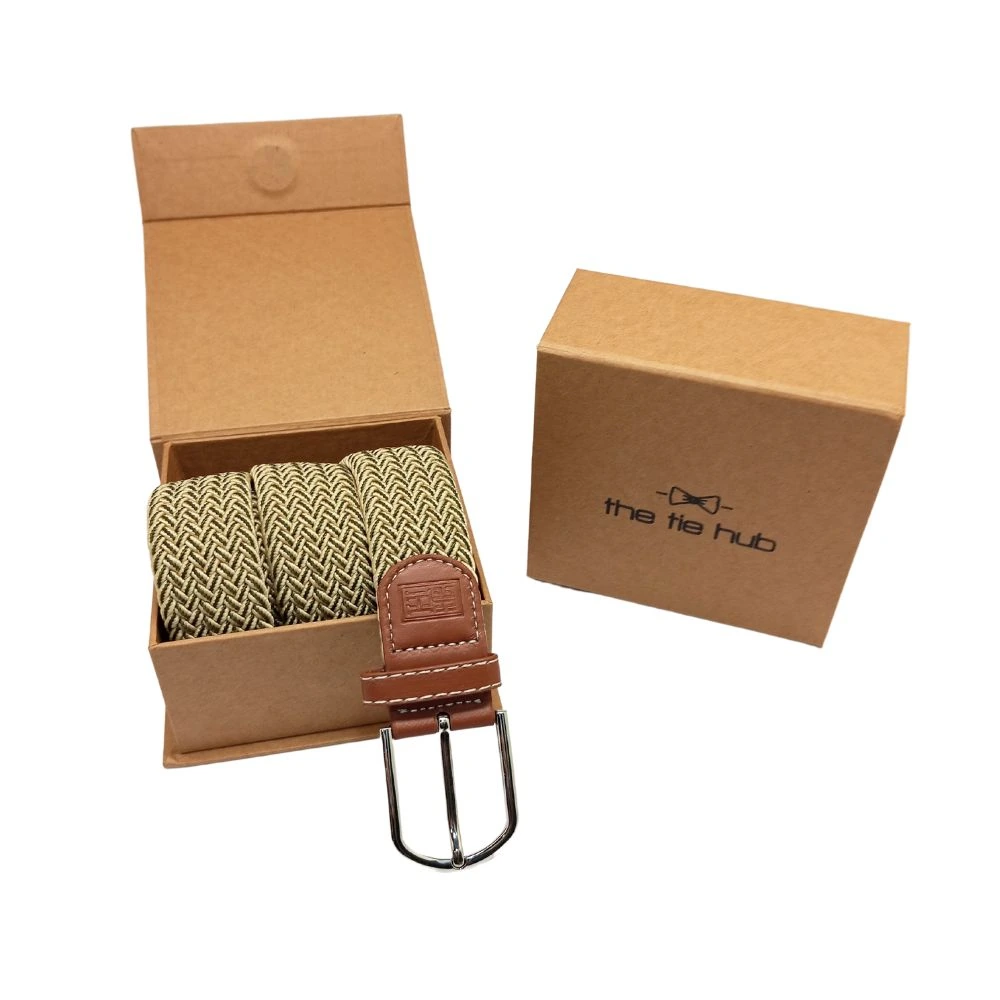 Yellow Braided Belt for Men