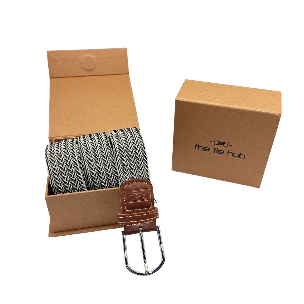 Black Braided Belt for Men