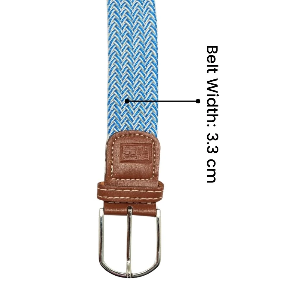 Blue Braided Belt for Men