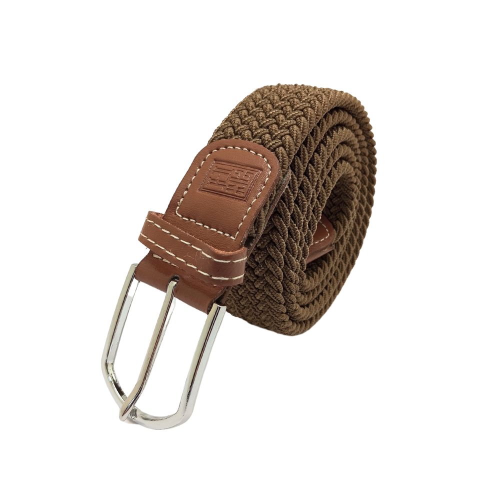 Brown Braided Belt for Men
