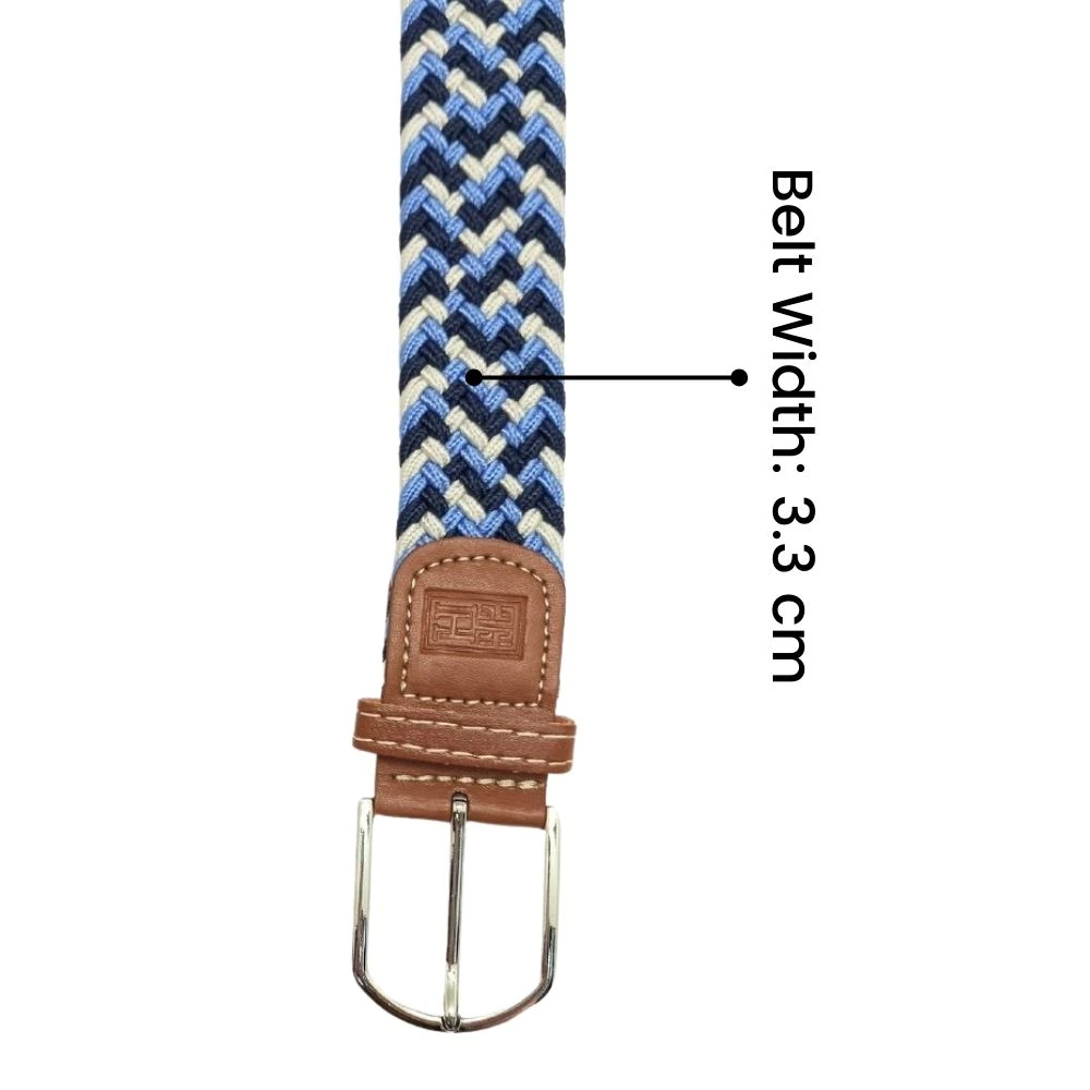 Blue Braided Belt for Men