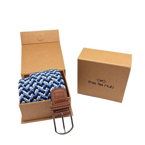Blue Braided Belt for Men