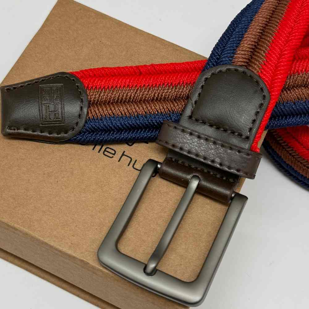 Brown Braided Belt for Men