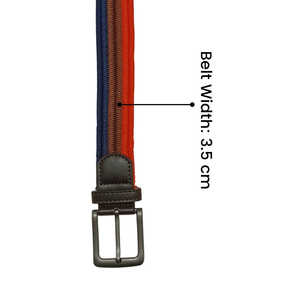 Brown Braided Belt for Men