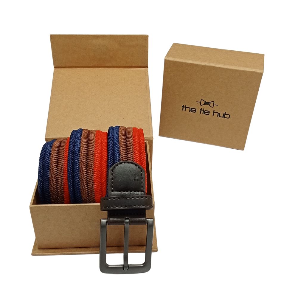 Brown Braided Belt for Men