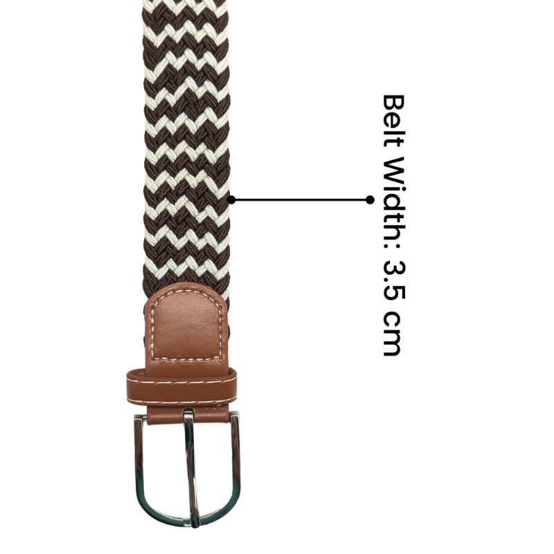 Brown Braided Belt for Men