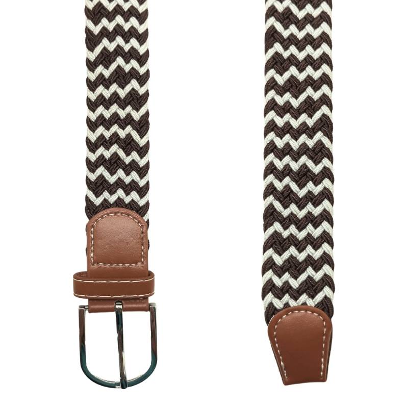 Brown Braided Belt for Men