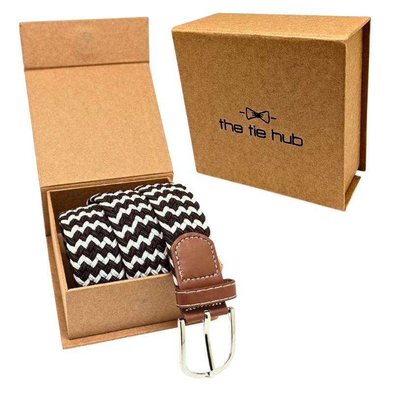 Brown Braided Belt for Men
