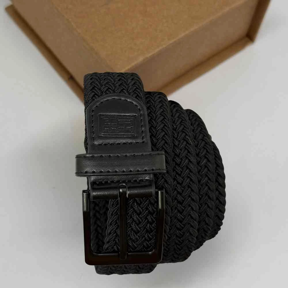 Black Braided Belt for Men