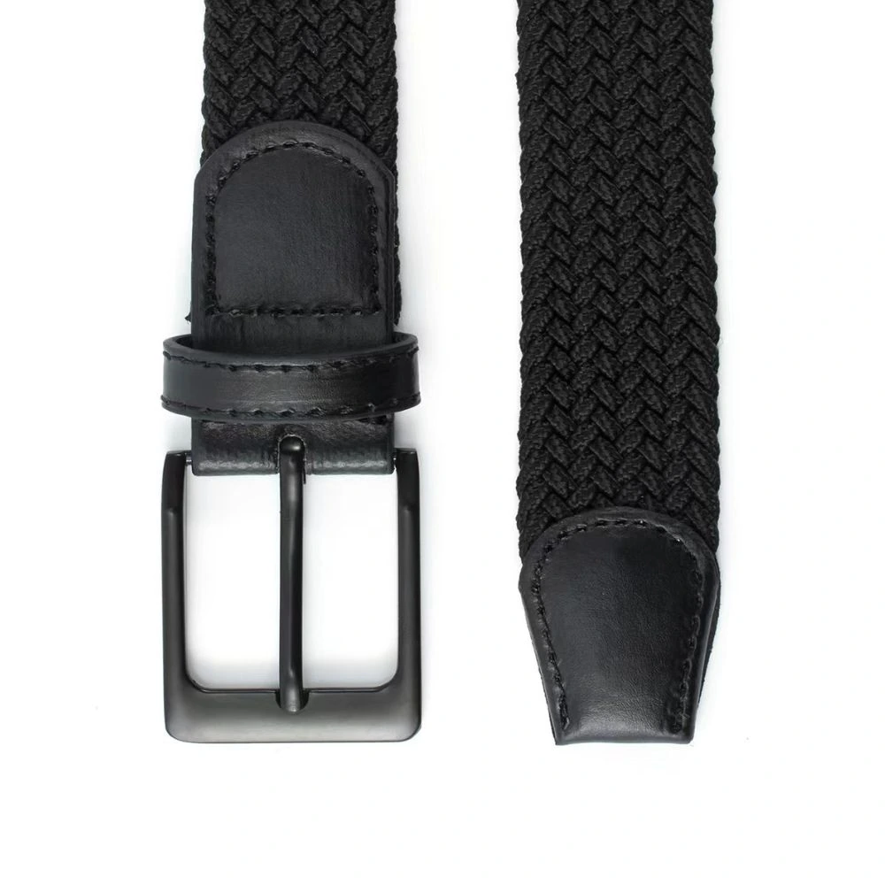 Black Braided Belt for Men