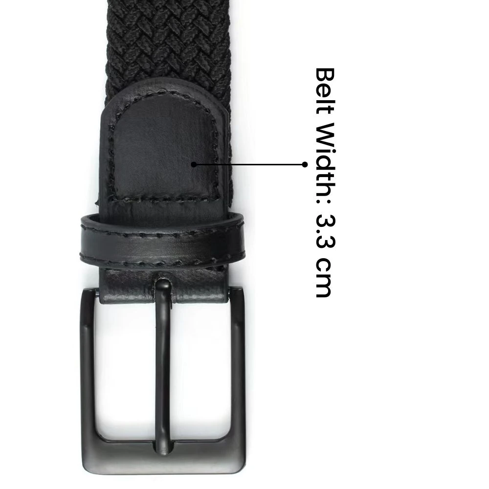 Black Braided Belt for Men