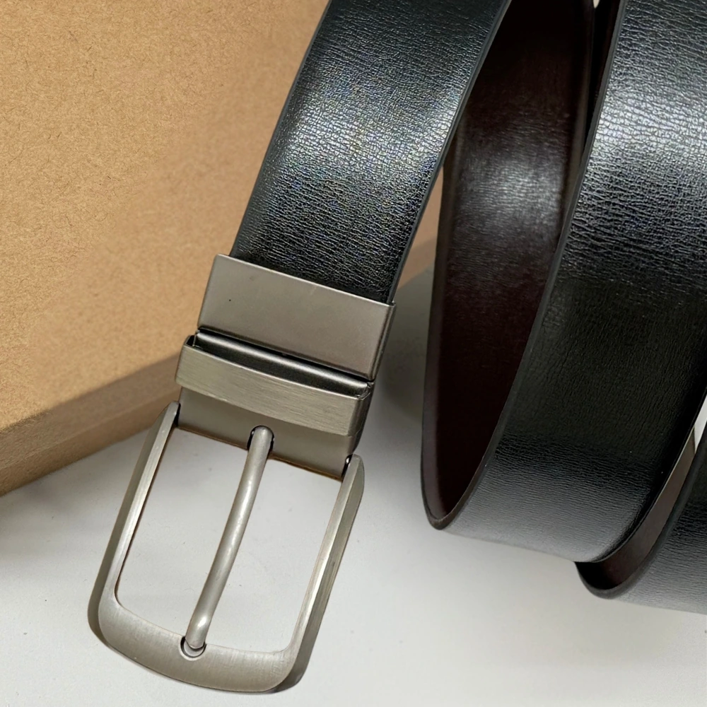 Black Leather Belt for Men