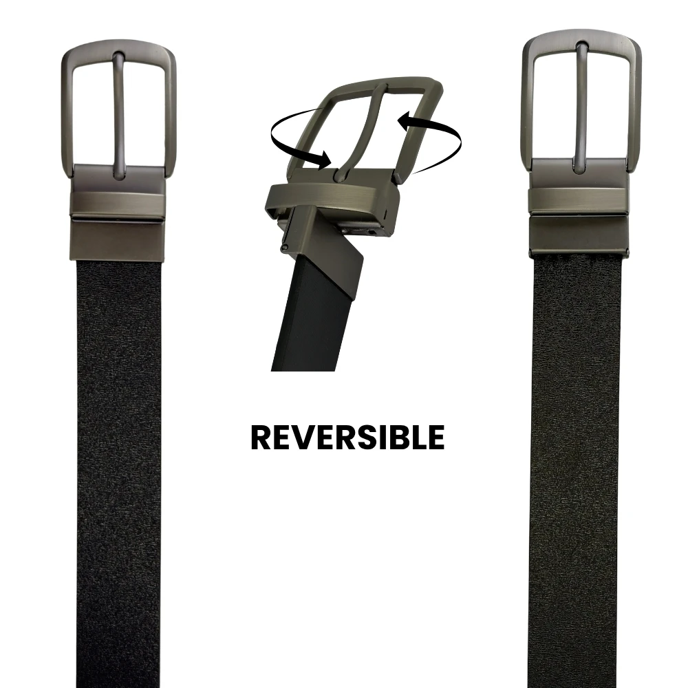 Black Leather Belt for Men