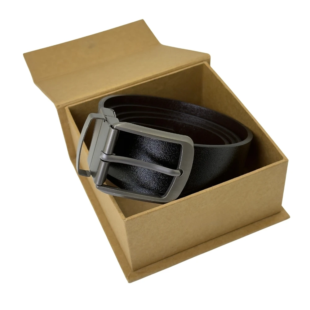 Black Leather Belt for Men