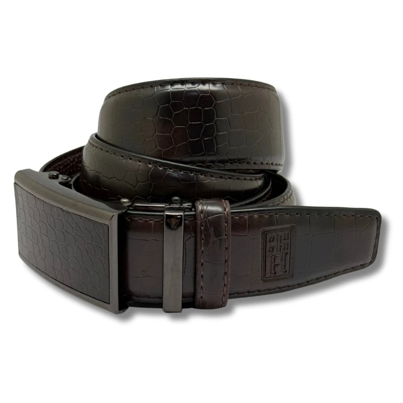 Dark Brown Leather Belt for Men