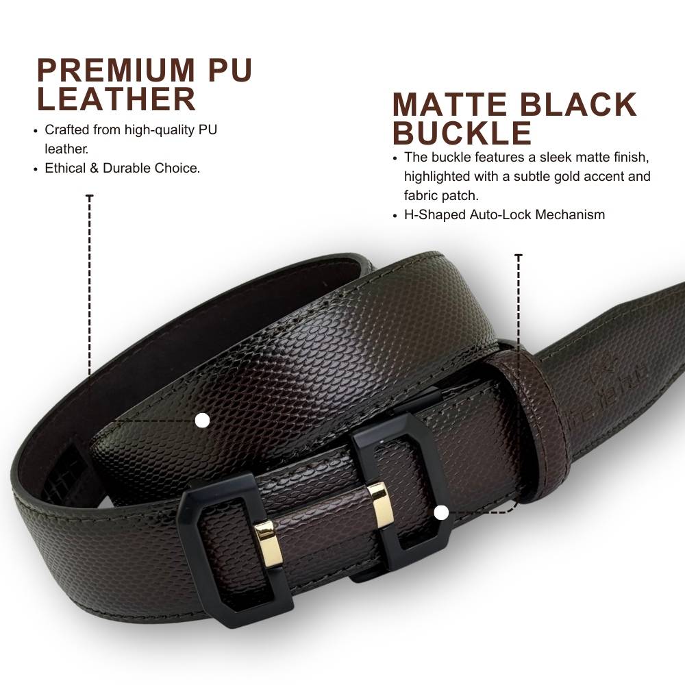 Dark Brown Formal Leather Belt for Men