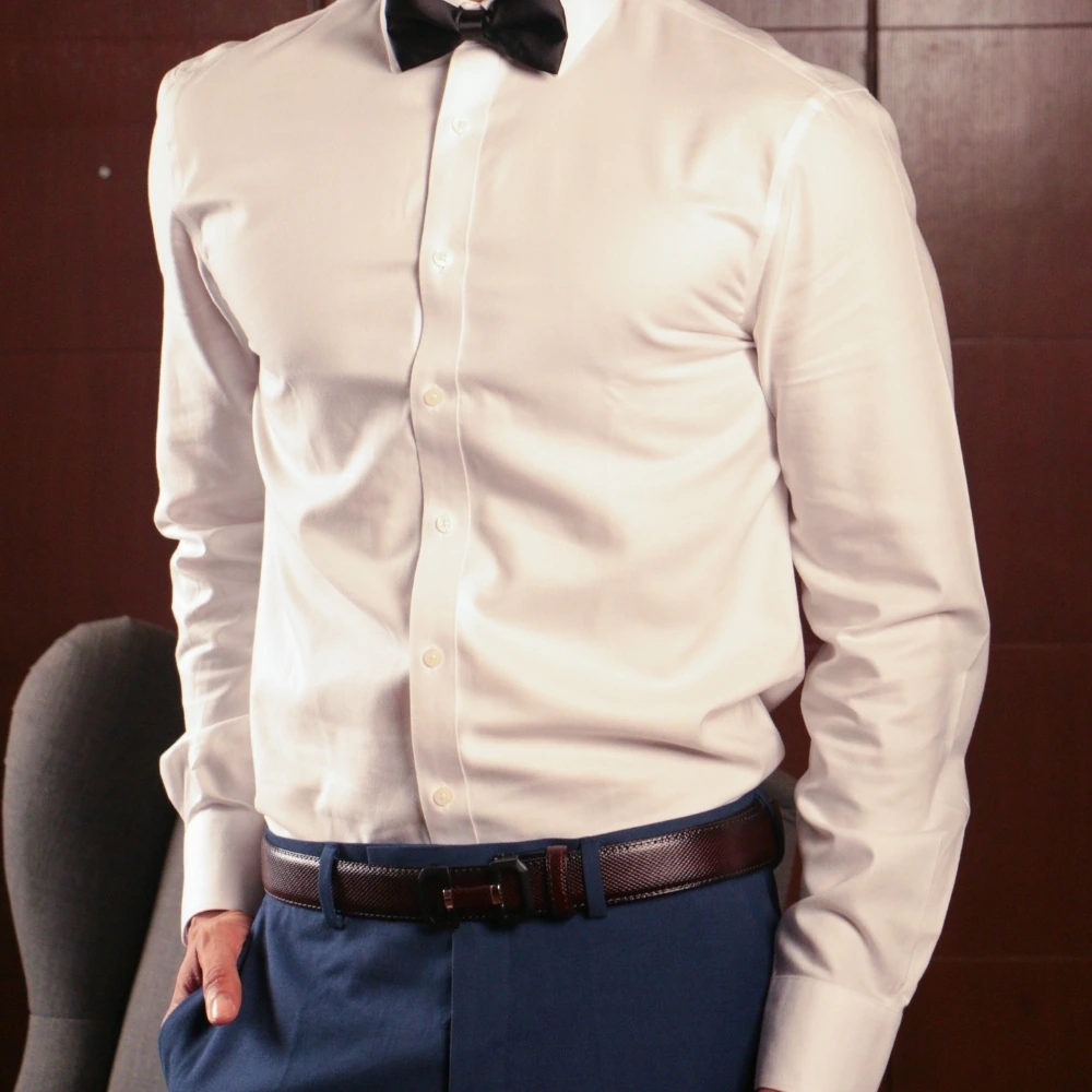 Dark Brown Formal Leather Belt for Men