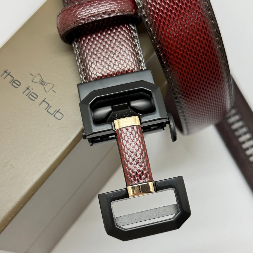 Maroon Formal Leather Belt for Men