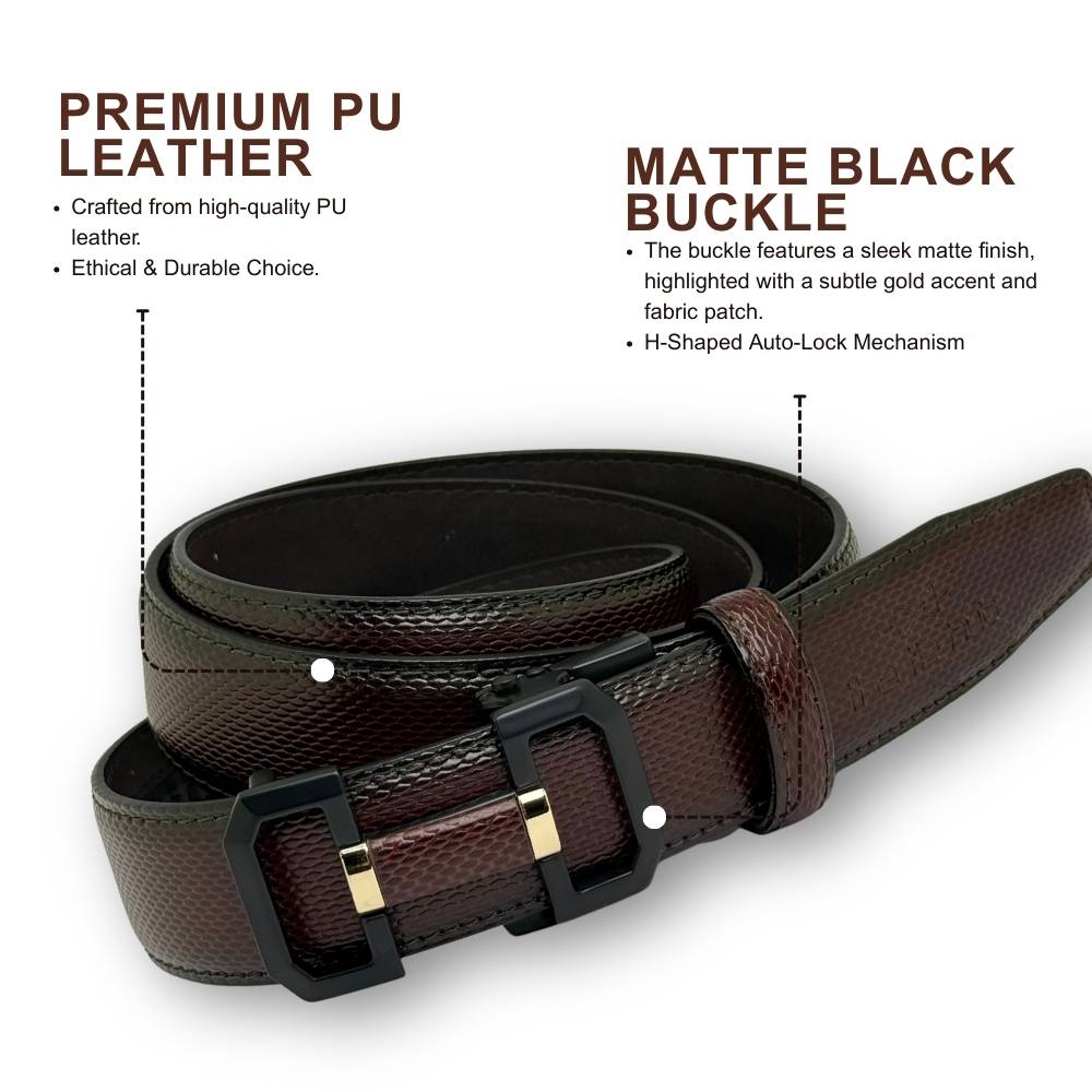 Maroon Formal Leather Belt for Men