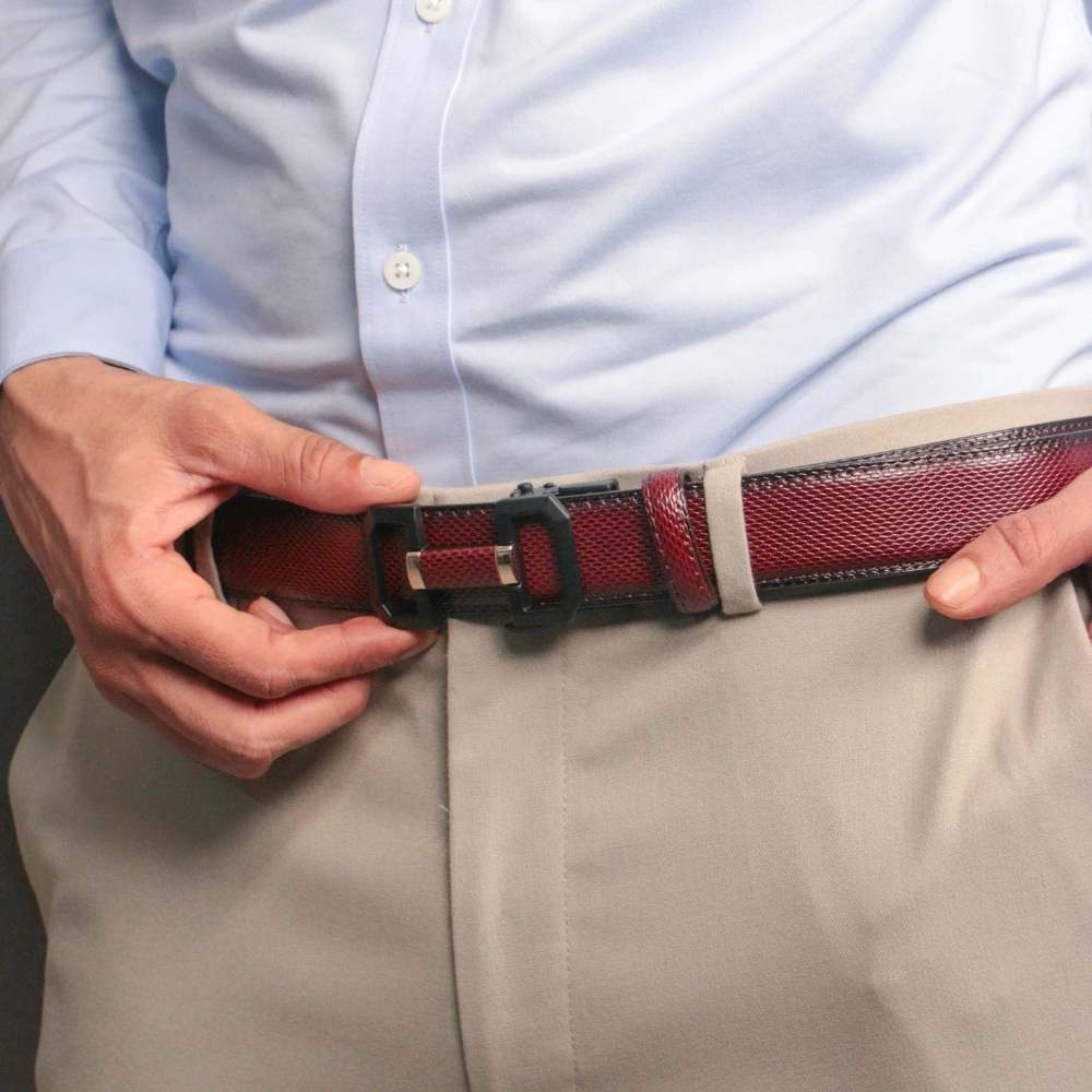 Maroon Formal Leather Belt for Men