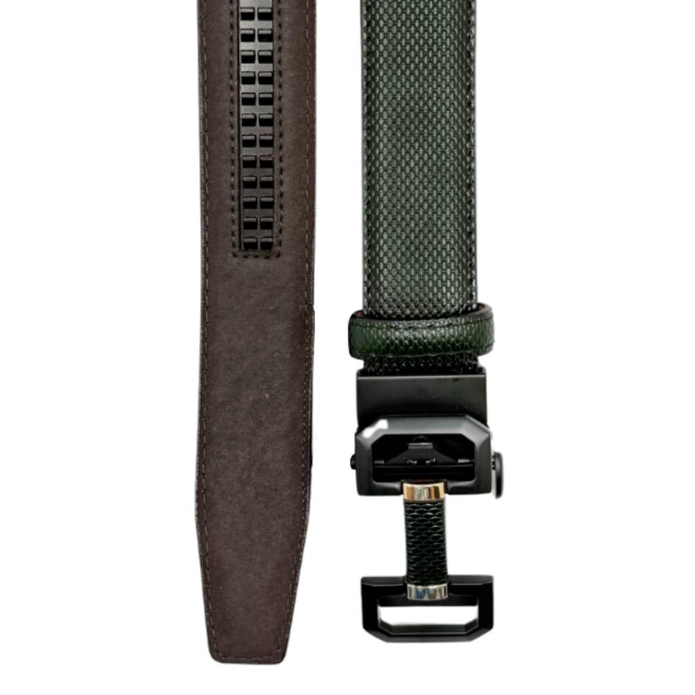 Green Formal Leather Belt for Men