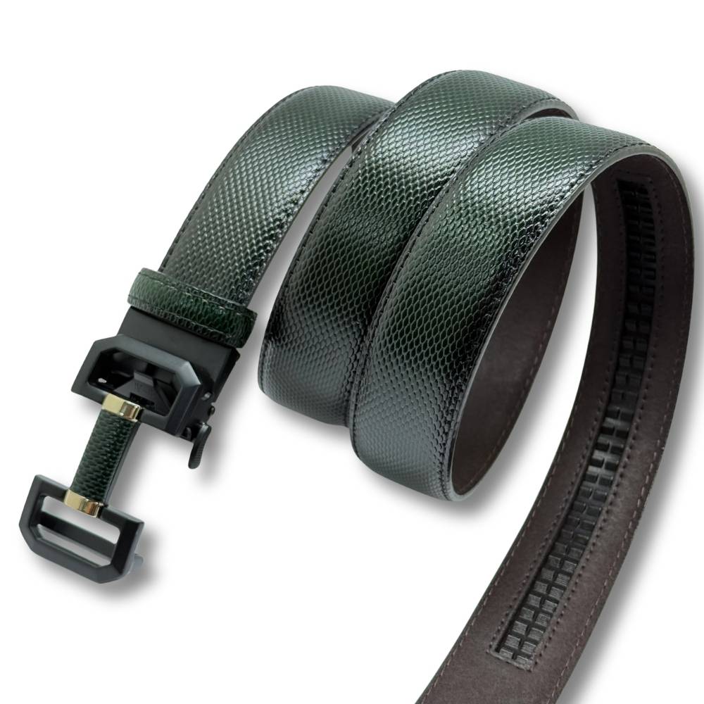 Green Formal Leather Belt for Men