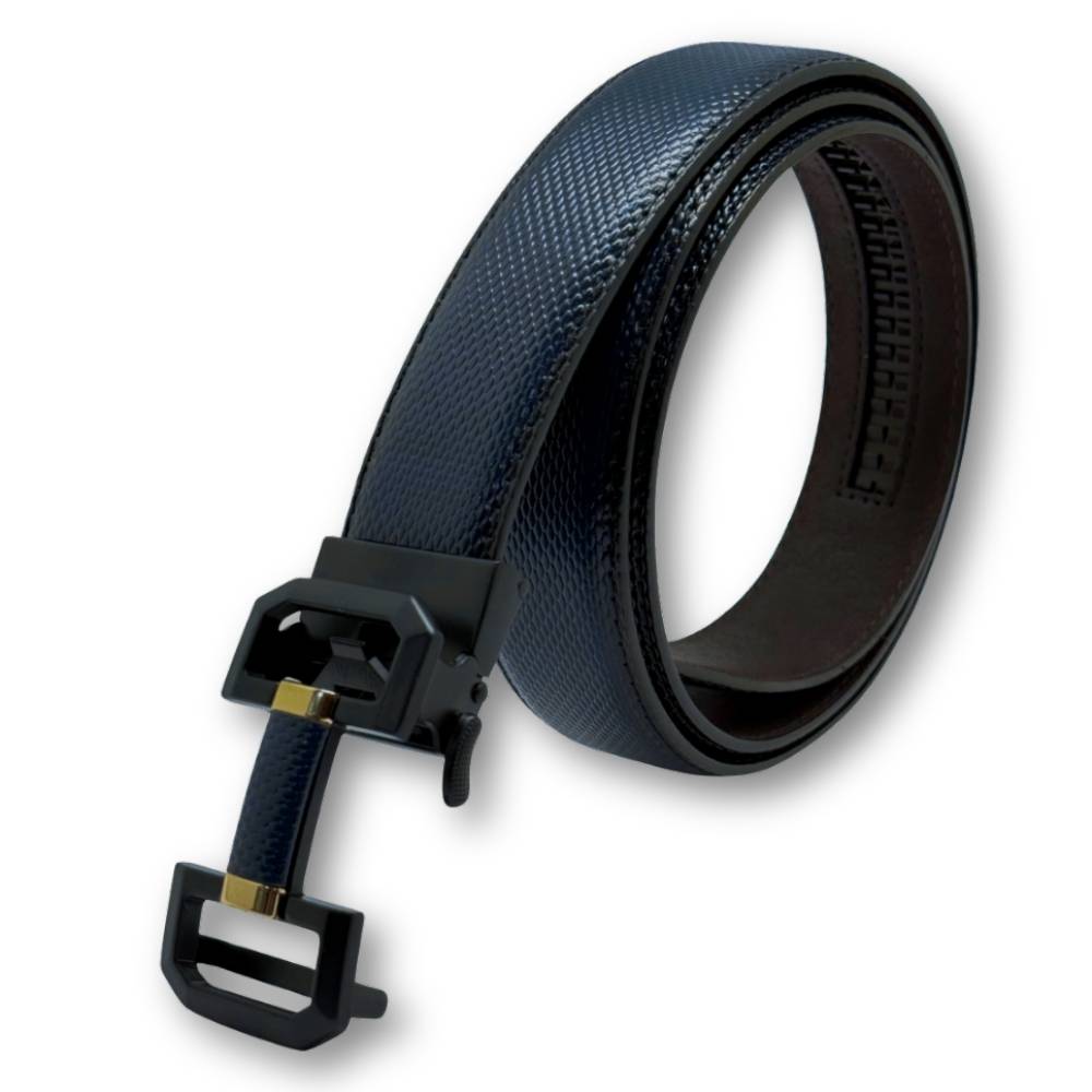 Navy Blue Formal Leather Belt for Men