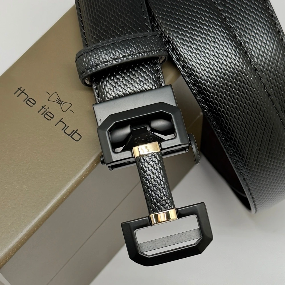 Black Formal Leather Belt for Men