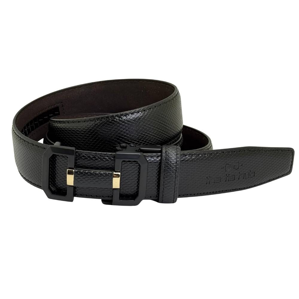 Black Formal Leather Belt for Men