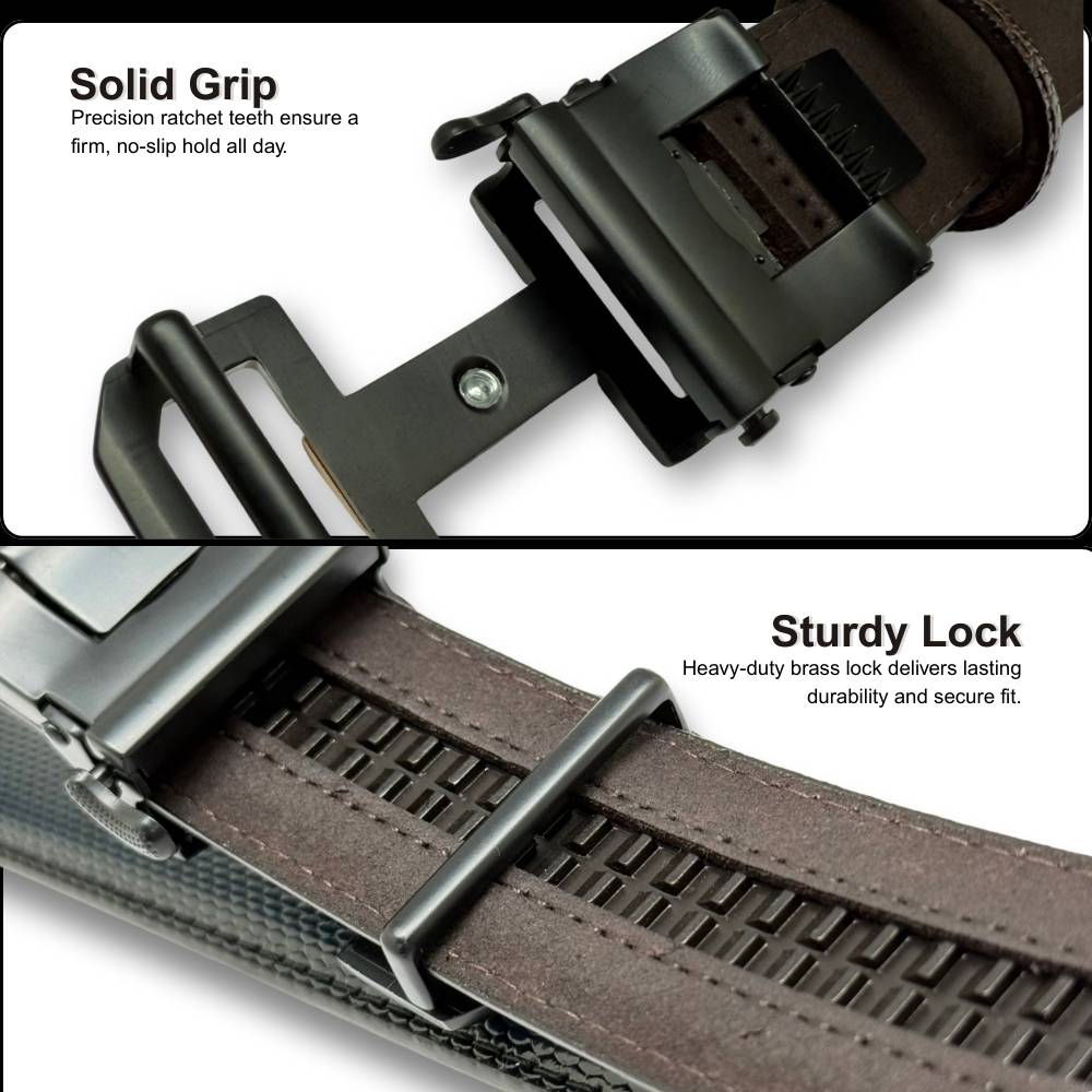 Black Formal Leather Belt for Men